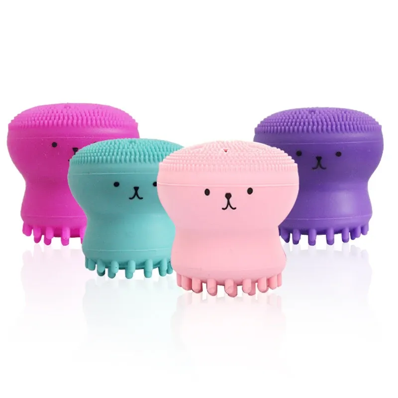 Brosse nettoyante en silicone, finition
