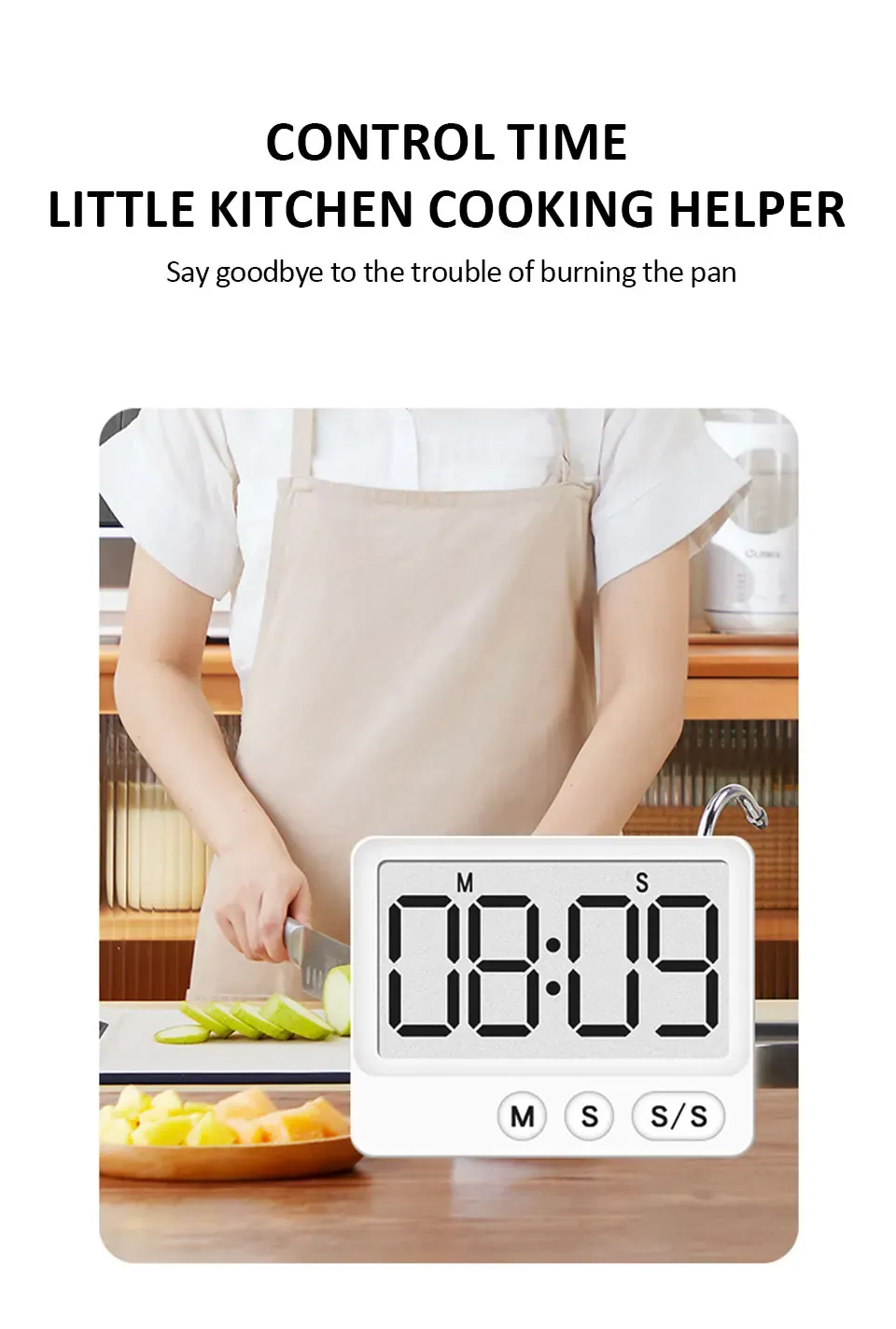 Détail de l'écran LCD du minuteur