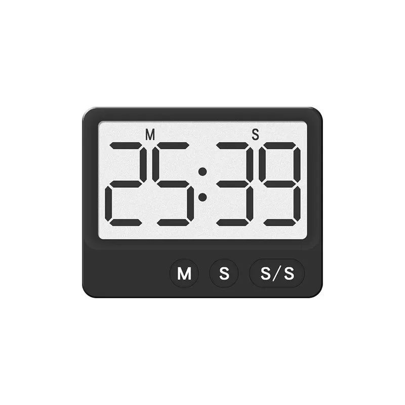 Minuteur numérique de cuisine magnétique à compte à rebours silencieux, grand écran LCD, jusqu'à 99 min 59 s 8