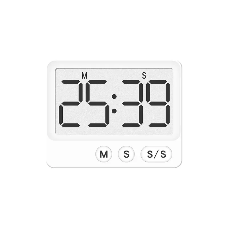 Minuteur numérique de cuisine magnétique à compte à rebours silencieux, grand écran LCD, jusqu'à 99 min 59 s 7