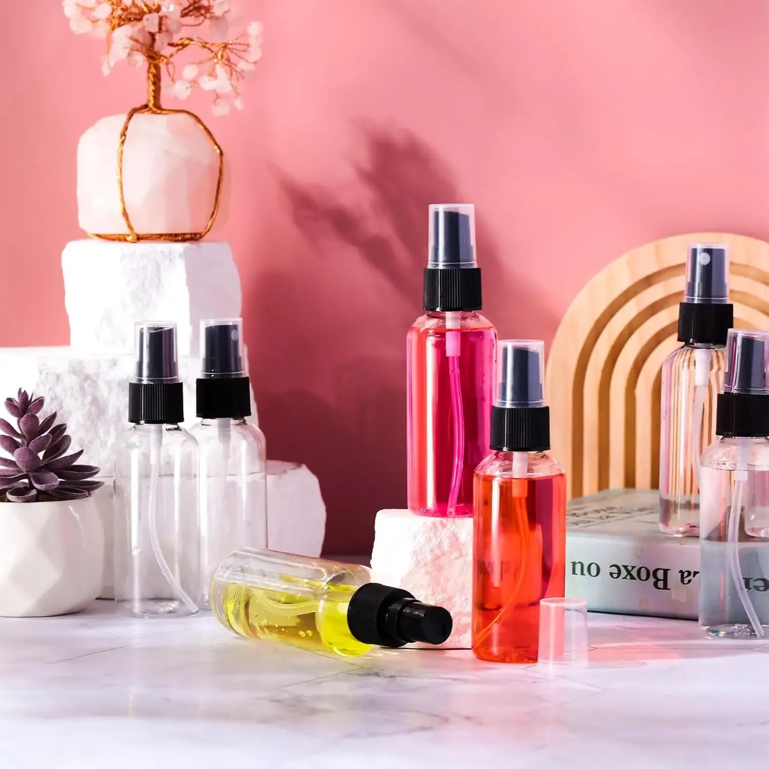 Flacons de voyage vaporisateurs, finitions