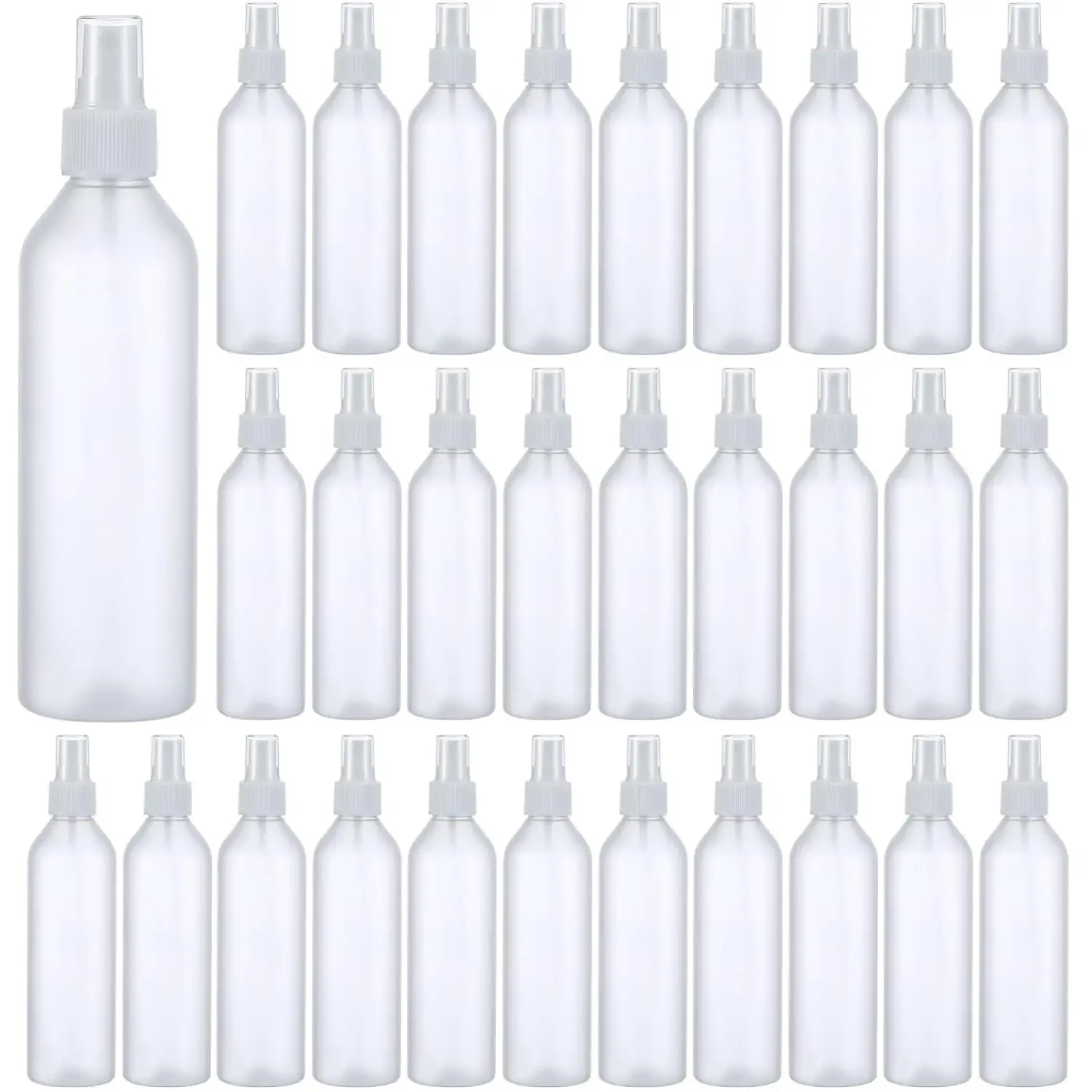 30 flacons vaporisateurs rechargeables en plastique pour voyage, brume fine, 20 à 120 ml, vides avec bouchon, pour huiles et liquides 7