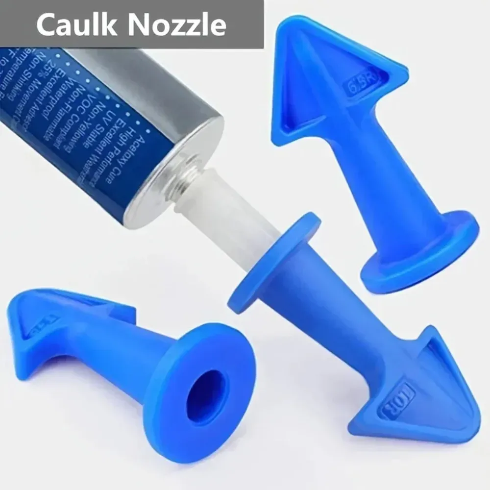 Buse à mastic en silicone multifonction, grattoir, outils de calfeutrage pour sol, kit de buses à mastic en silicone, ensemble d'amélioration de l'habitat A, 3 pièces 2