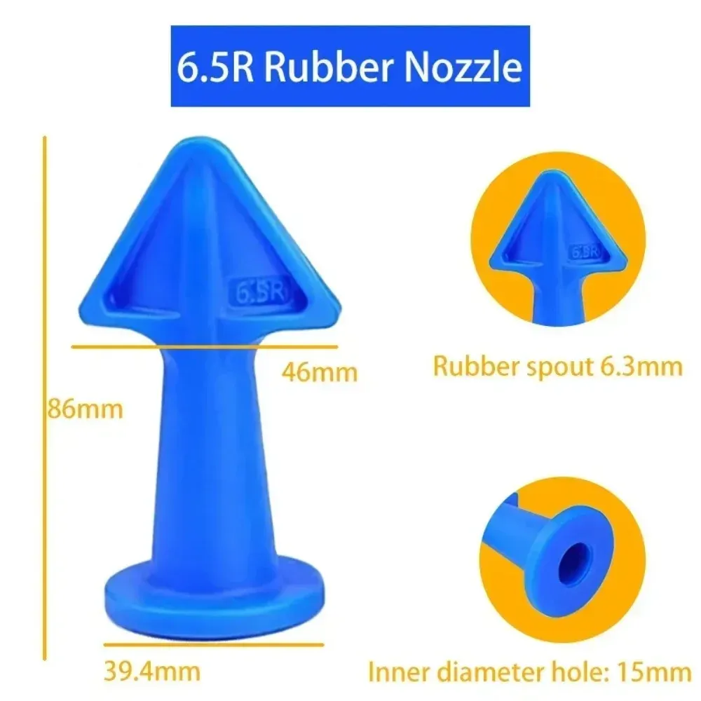 Buse à mastic en silicone multifonction, grattoir, outils de calfeutrage pour sol, kit de buses à mastic en silicone, ensemble d'amélioration de l'habitat A, 3 pièces 4