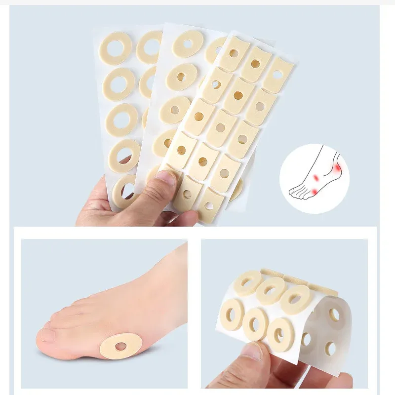 Lot de 60 coussinets auto-adhésifs anti-callosités pour le dos des pieds (4 paquets) – Patchs de protection pour orteils, soulagement des ampoules et de la douleur 4