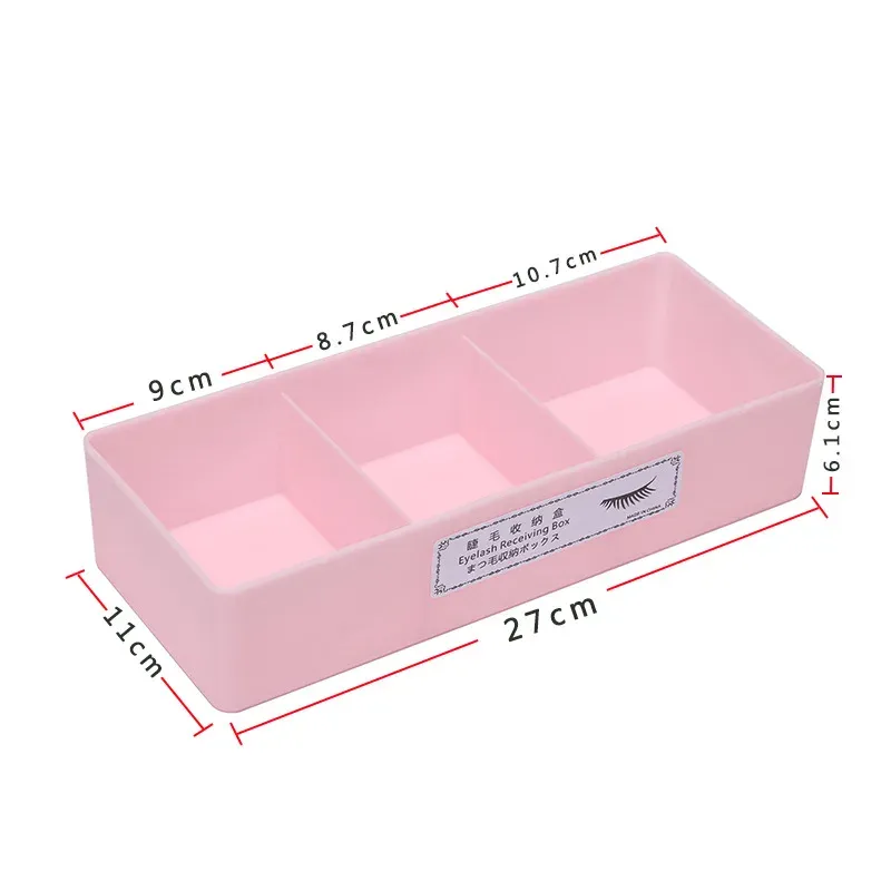 Boîte de rangement pour cils, détail de la finition