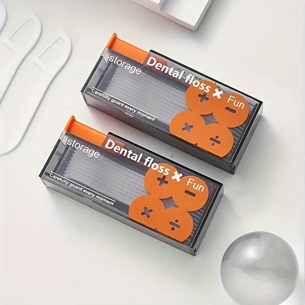 Distributeur portable de fil dentaire automatique rechargeable, boîte de rangement pour l'hygiène bucco-dentaire avec 10 bâtonnets - Image 1