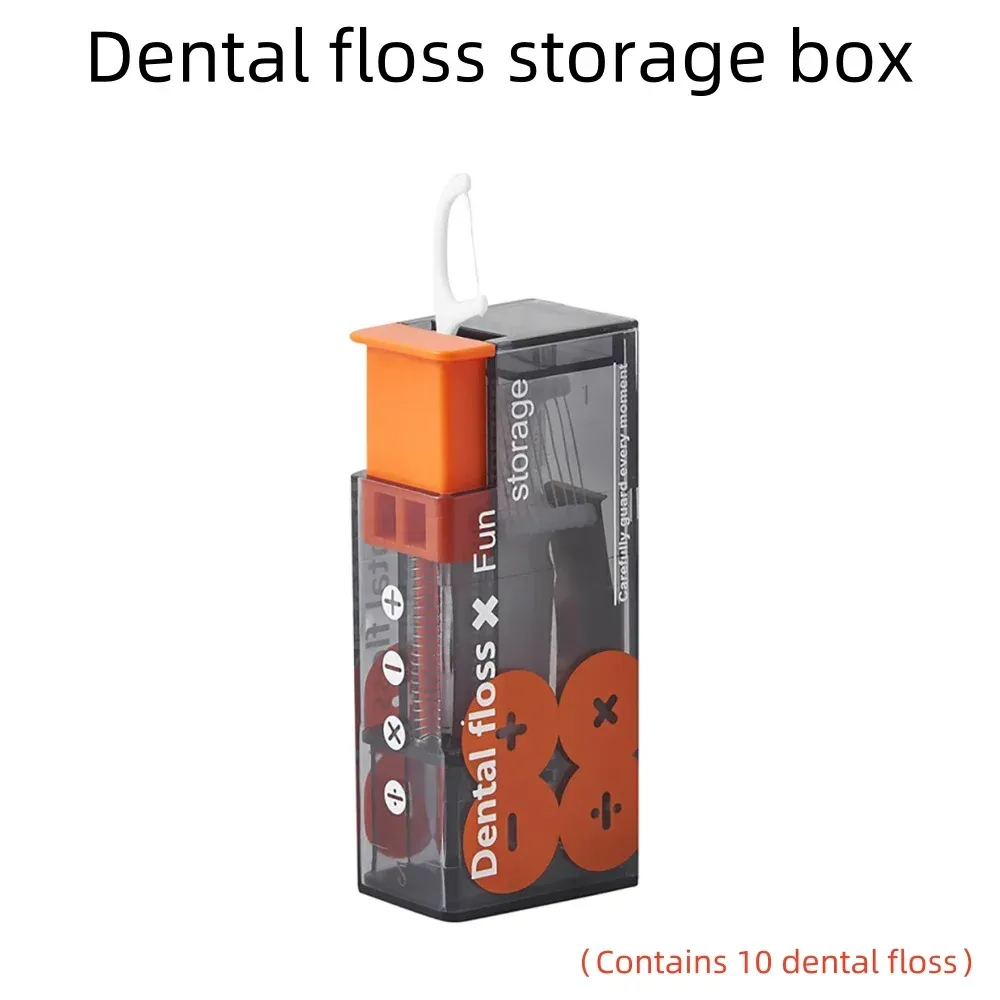 Distributeur portable de fil dentaire automatique rechargeable, boîte de rangement pour l'hygiène bucco-dentaire avec 10 bâtonnets 7