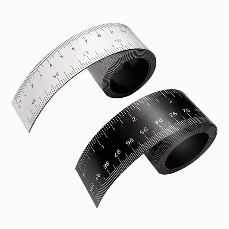 Règle magnétique flexible de 100 cm (39,37 pouces) à graduations en pouces et centimètres, pour tours et ateliers