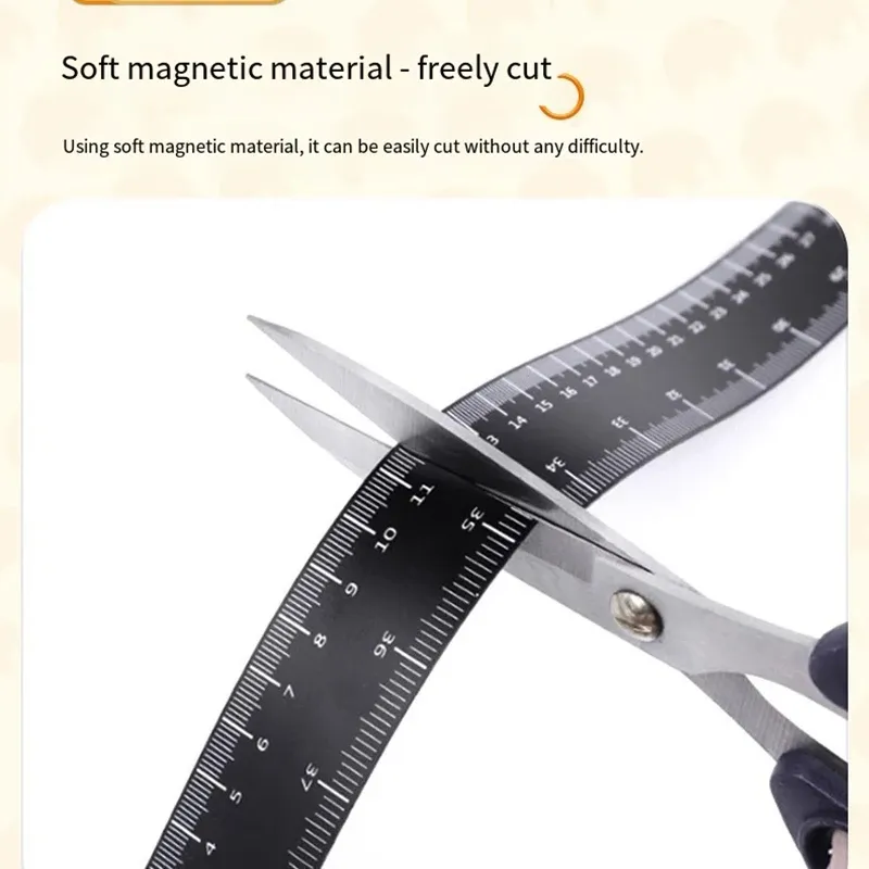 Règle magnétique flexible de 100 cm (39,37 pouces) à graduations en pouces et centimètres, pour tours et ateliers 2
