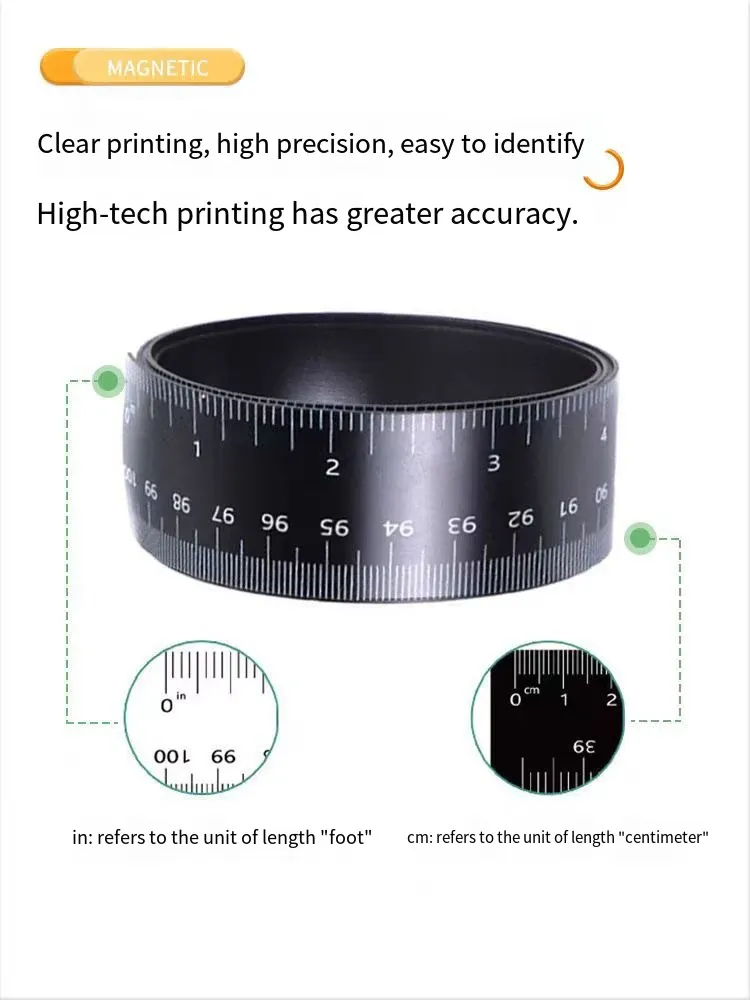 Règle magnétique flexible en détail