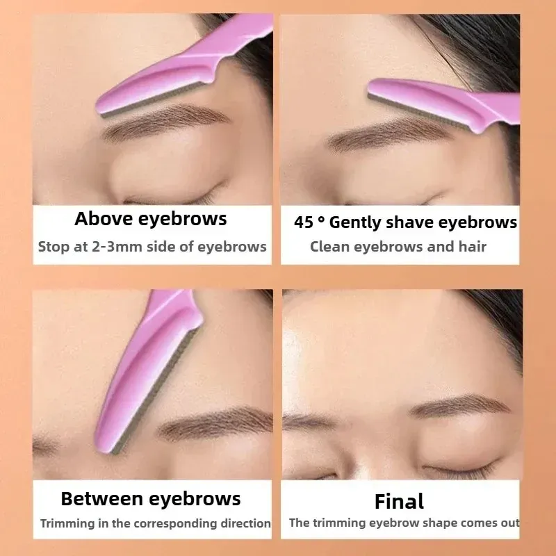Rasoir à sourcils en situation d'utilisation