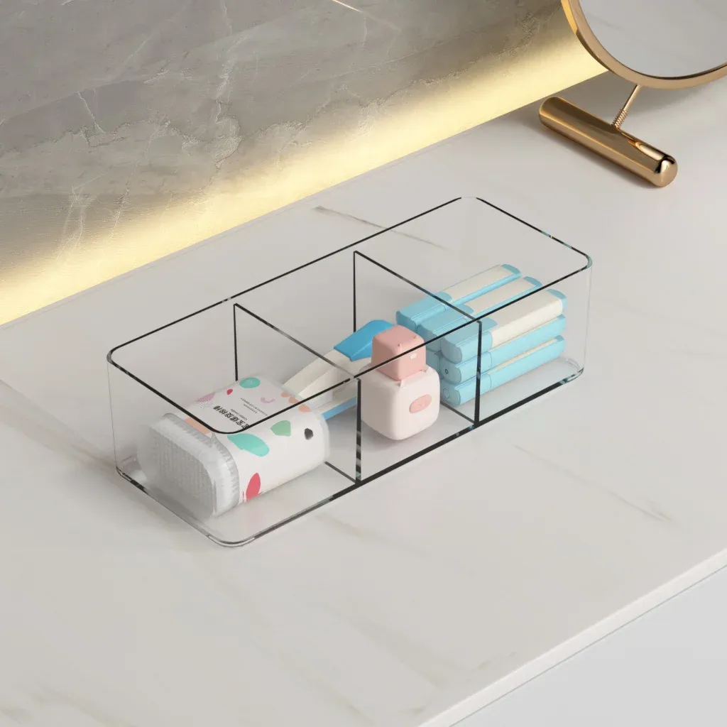 Organisateur de maquillage pour tiroir, organisateur pour coiffeuse, comptoir, salle de bain, cuisine et armoires, boîtes de rangement 9