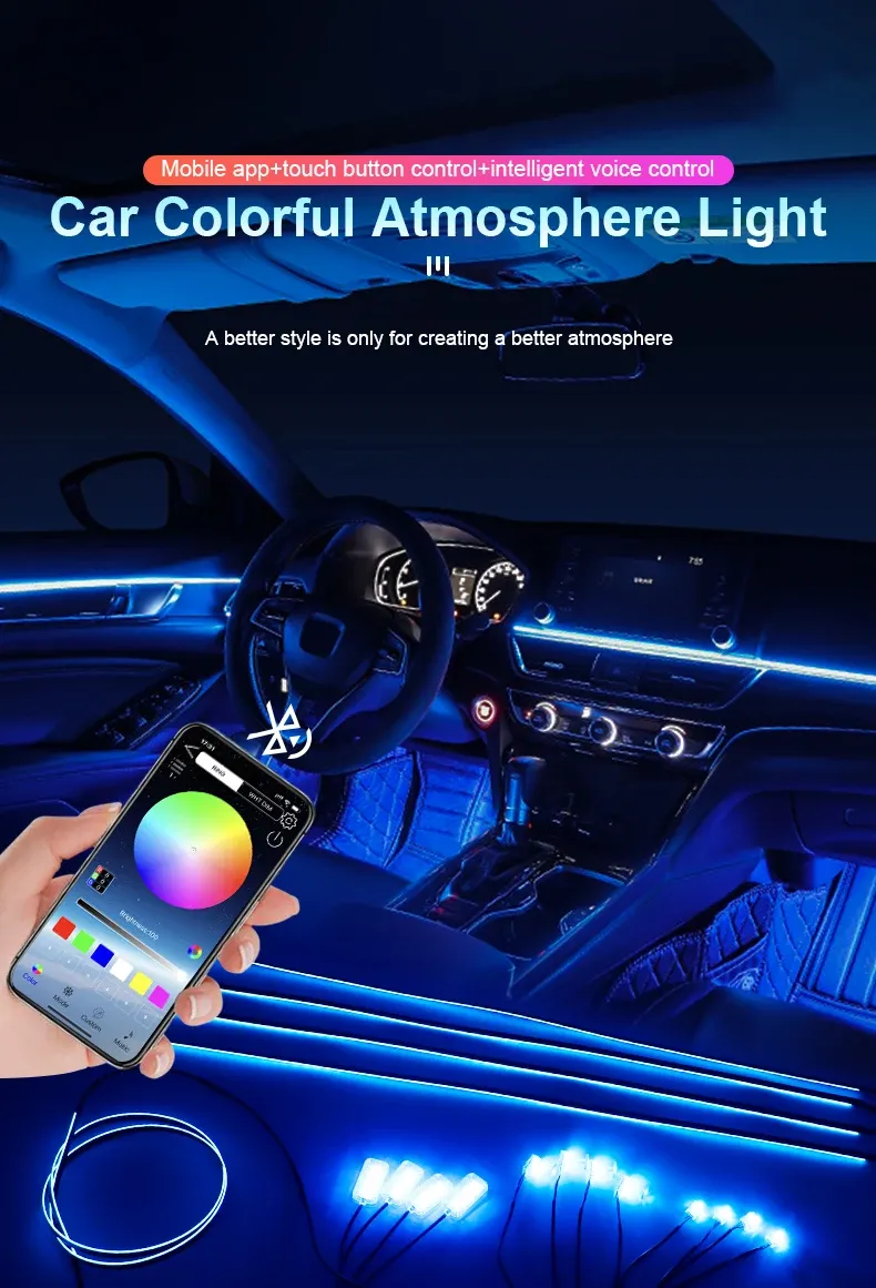 Ambiance lumineuse intérieure raffinée pour véhicule