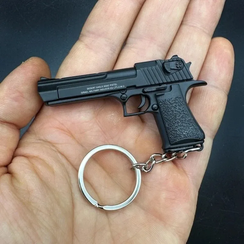 Porte-clés pistolet miniature Desert Eagle en alliage métallique, échelle 1:4 5