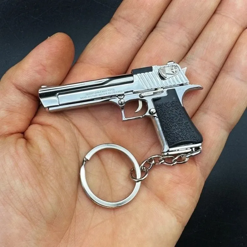 Porte-clés pistolet miniature Desert Eagle en alliage métallique, échelle 1:4 7