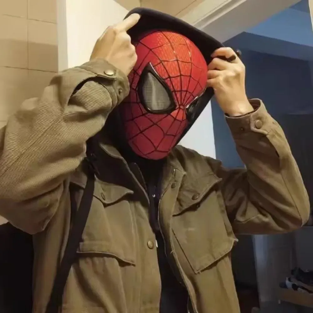 Masque de tête cosplay à yeux mobiles 1:1, accessoire de costume pour Halloween 2