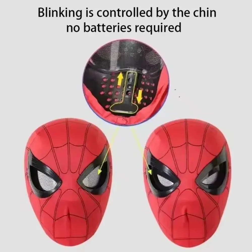 Masque de tête cosplay à yeux mobiles 1:1, accessoire de costume pour Halloween 6