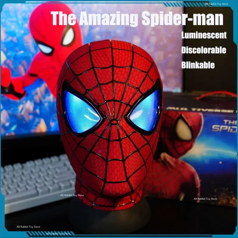 Masque de tête Spider-Man à yeux mobiles, vue principale