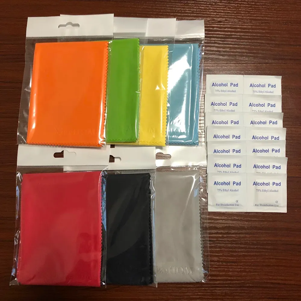 Chiffons en microfibre extra larges 40 x 40 cm pour ordinateur portable, téléviseur LCD, objectif d'appareil photo, verre, iPad et surfaces délicates, coloris assortis 2