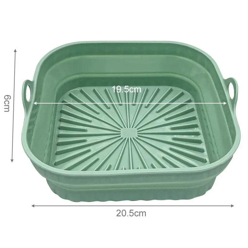 Doublure en silicone pliable pour friteuse à air Bakewa, réutilisable, sans danger pour les aliments et antiadhésive 7