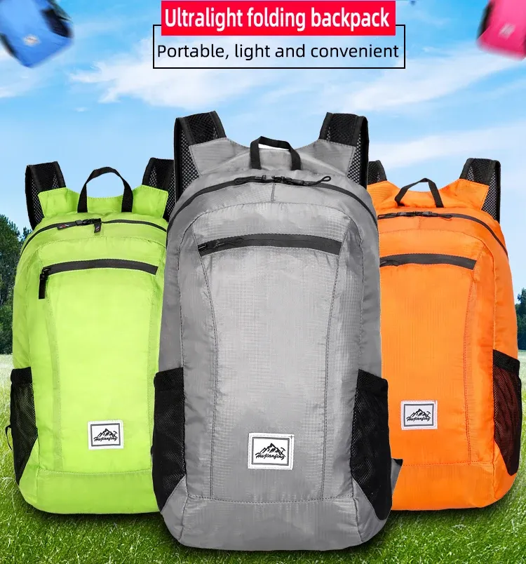 Vue d'ensemble du sac à dos pliant ultraléger