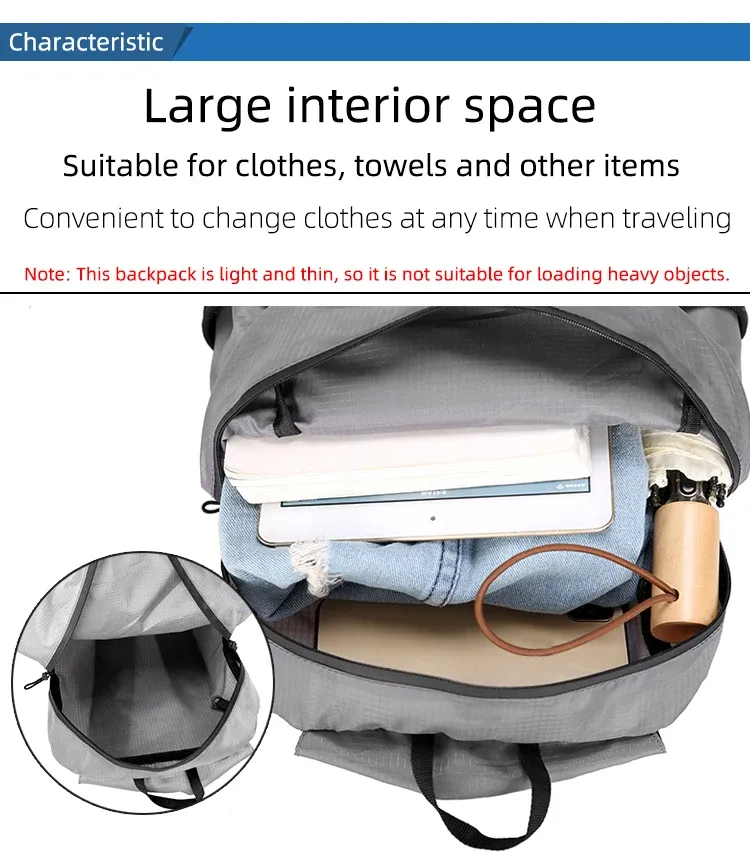 Sac à dos en mouvement