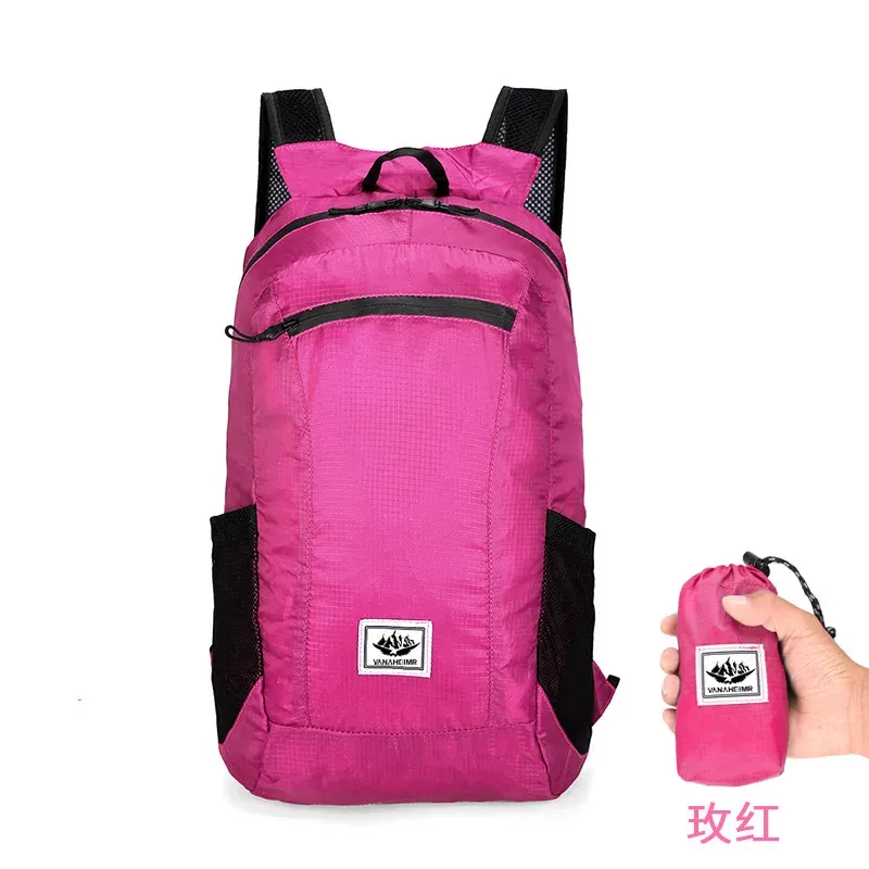Sac à dos pliable portable de 18 L, ultraléger, pour l'alpinisme, l'escalade, le cyclisme, les voyages et la randonnée en plein air 12