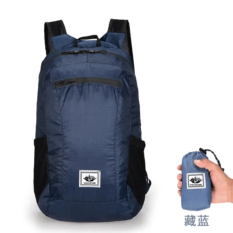Sac à dos pliable portable de 18 L, ultraléger, pour l'alpinisme, l'escalade, le cyclisme, les voyages et la randonnée en plein air 14