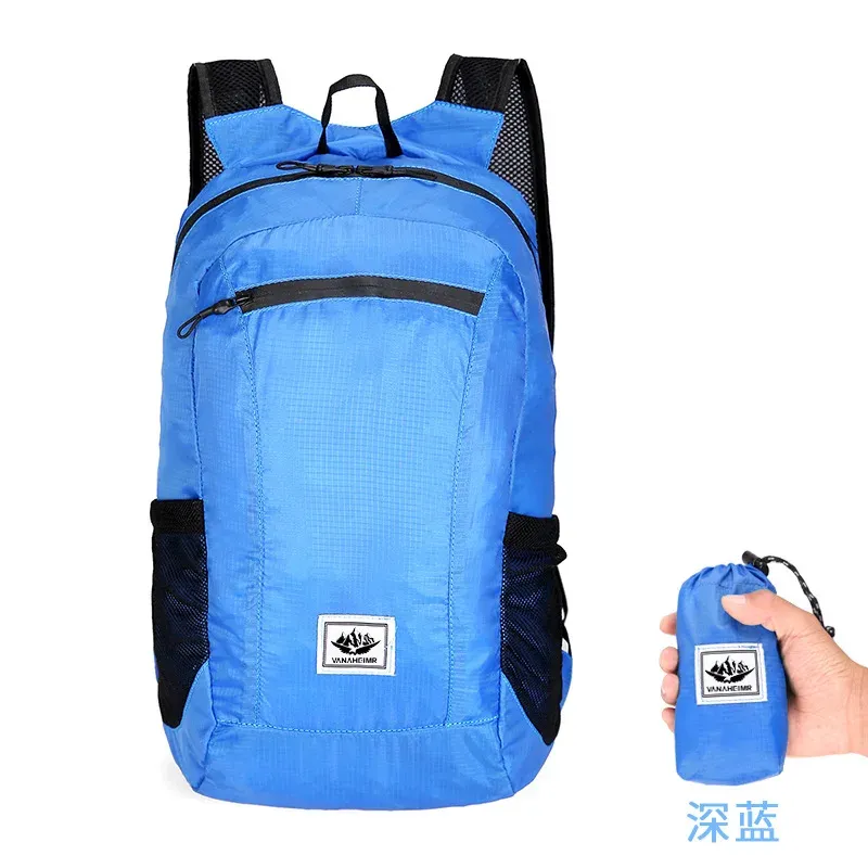 Sac à dos pliable portable de 18 L, ultraléger, pour l'alpinisme, l'escalade, le cyclisme, les voyages et la randonnée en plein air 13