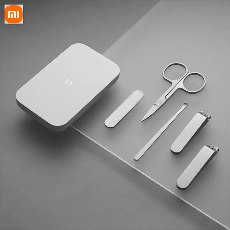 Ensemble de coupe-ongles Xiaomi Mijia en acier inoxydable 5 en 1, pour pédicure et soins des ongles - Image 1