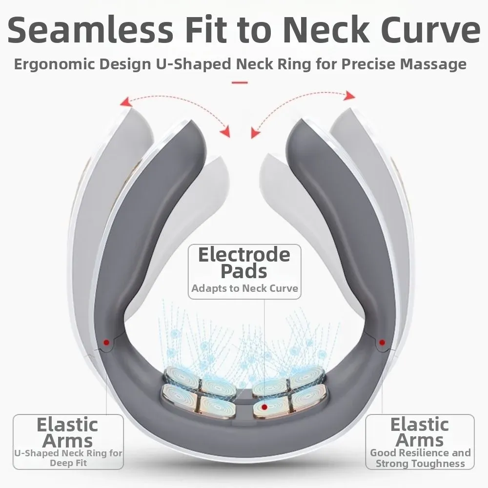 Masseur cervical intelligent à 8 têtes avec compresse chaude, ergonomique et portable pour un usage à domicile 3