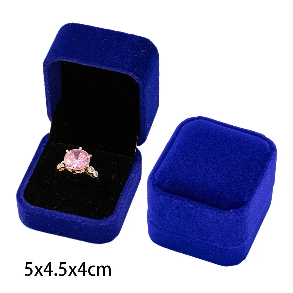 Écrin carré en velours pour boucles d'oreilles et bagues, organisateur de bijoux 33