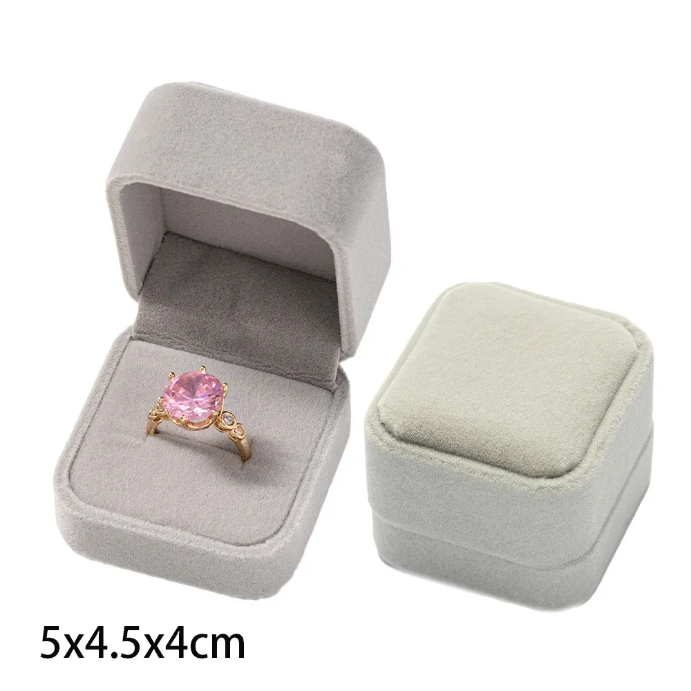 Écrin carré en velours pour boucles d'oreilles et bagues, organisateur de bijoux 32