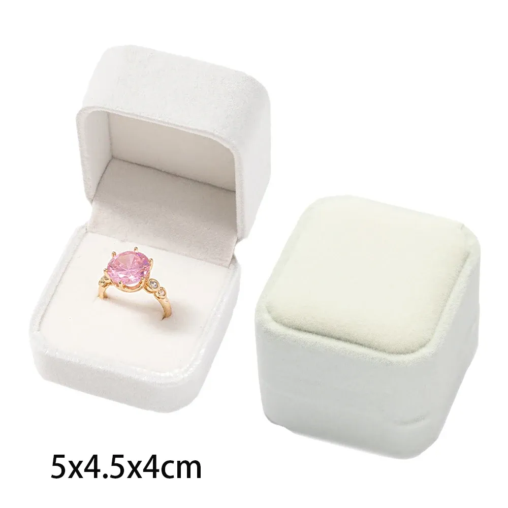 Écrin carré en velours pour boucles d'oreilles et bagues, organisateur de bijoux 23