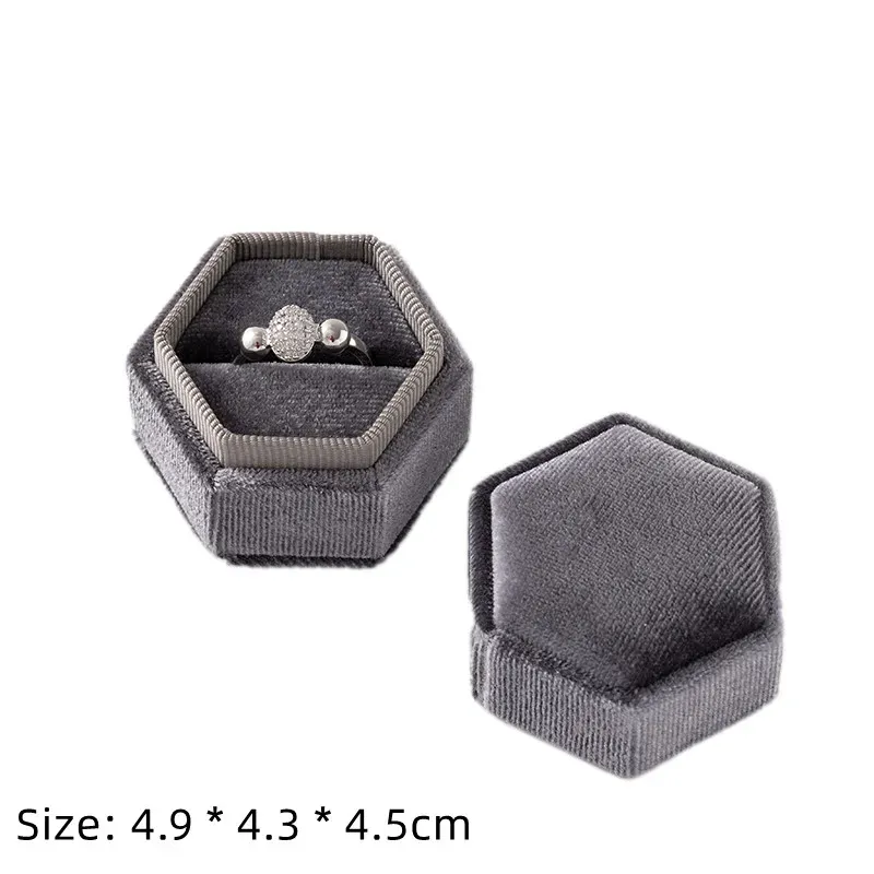 Écrin carré en velours pour boucles d'oreilles et bagues, organisateur de bijoux 8