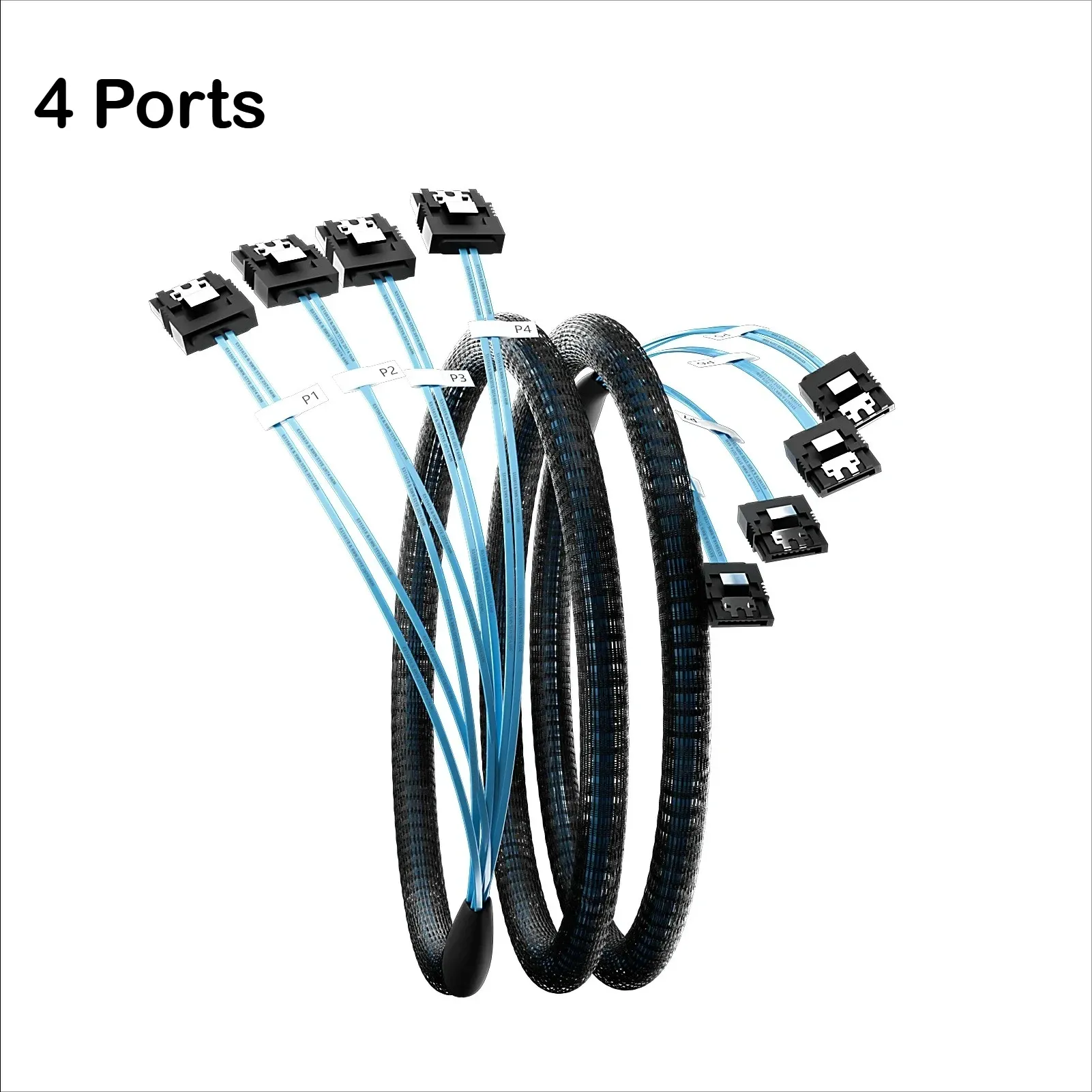 Câble SATA vers SATA 3.0 pour serveur NAS et PC, 12 Gbps, connecteur 7 broches (lot de 4, 6 ou 8 ports) 9