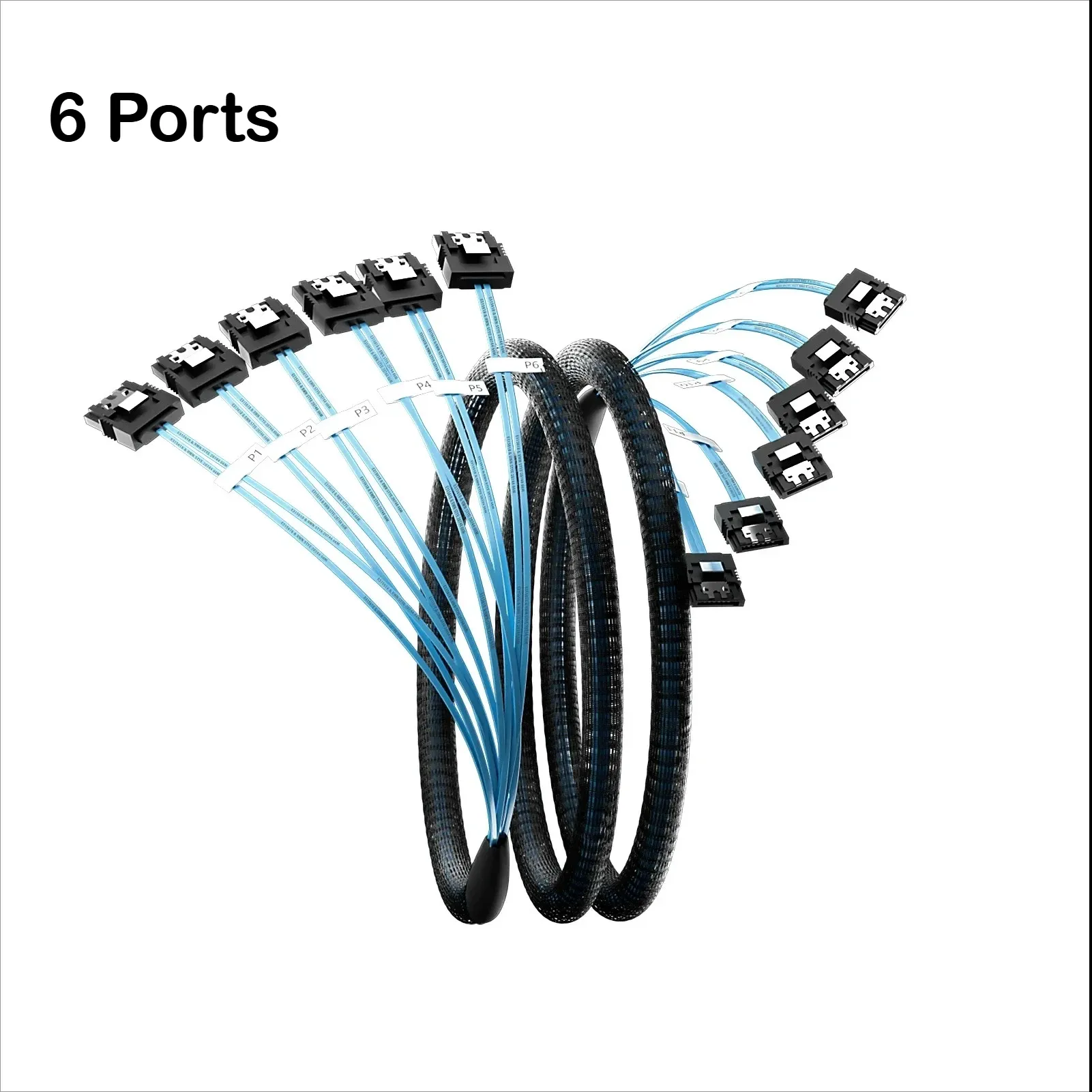 Câble SATA vers SATA 3.0 pour serveur NAS et PC, 12 Gbps, connecteur 7 broches (lot de 4, 6 ou 8 ports) 8