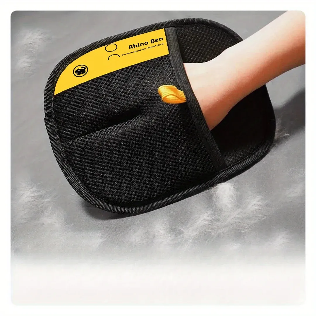 Gants de toilettage pour animaux de compagnie (lot de 2), brosse double face pour chat, anti-perte 2
