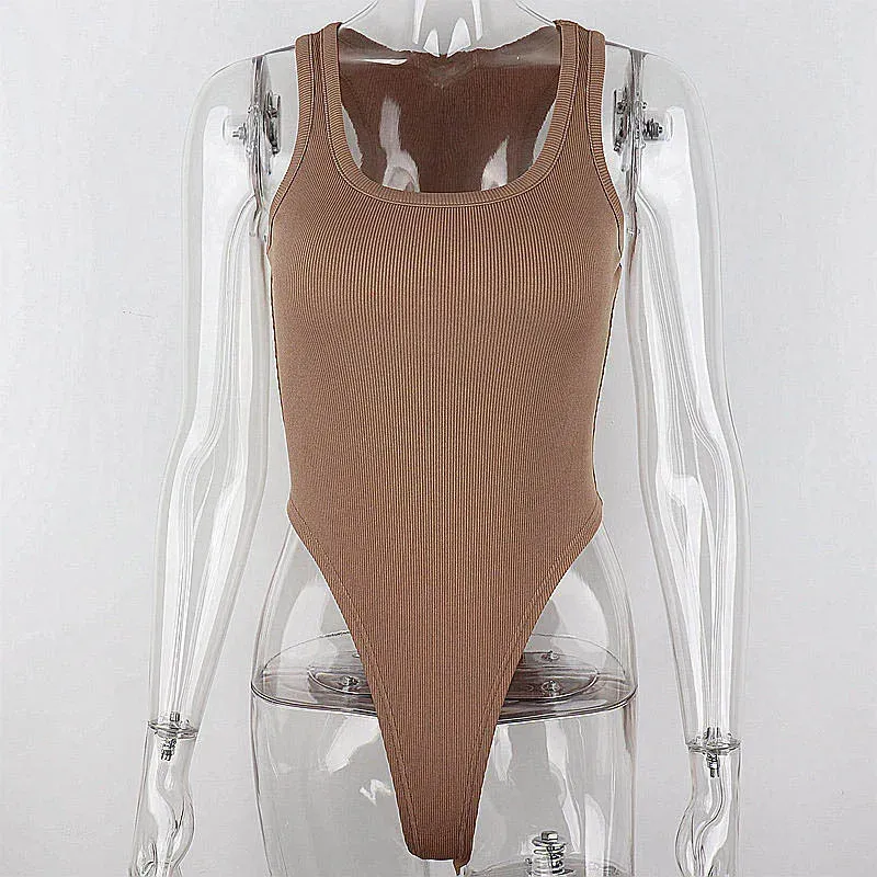 Combinaison de batterie en fibre tricotée pour femme, haut décontracté de rue, licou sexy, batterie Con Off initié, WlWear, été chaud, 2023 6