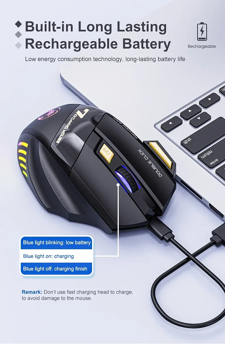 Souris IMICE GW-X7 vue détaillée