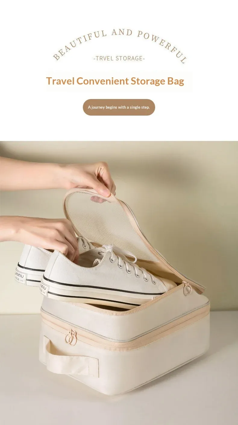 Compartiments séparés pour chaussures et vêtements