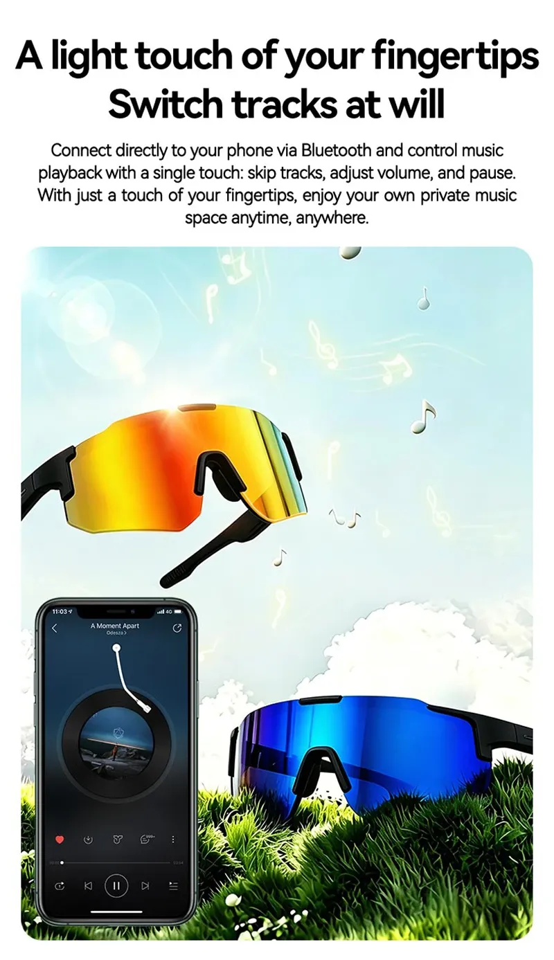 Lunettes intelligentes Lenovo, vue de profil