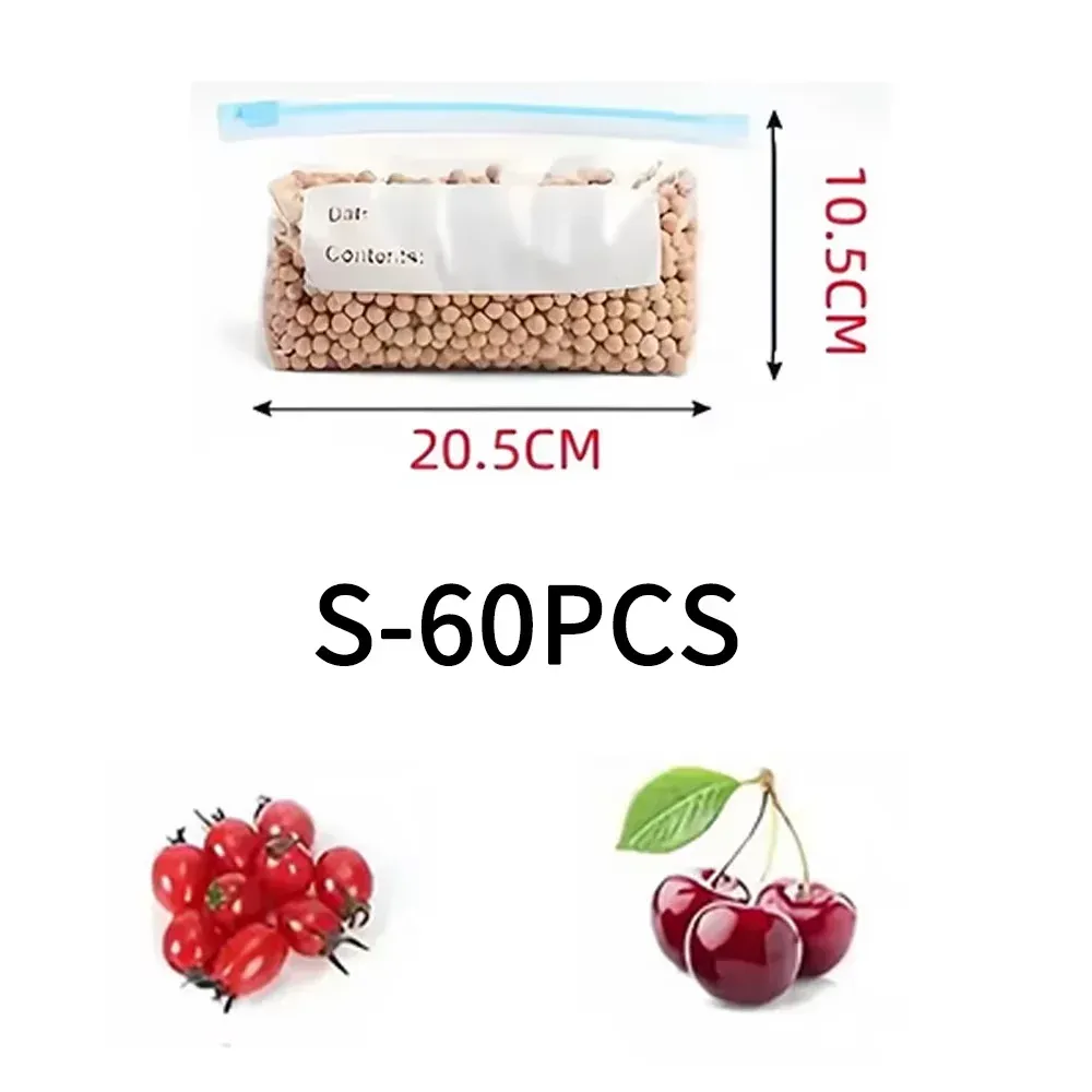45 sacs de conservation alimentaire réutilisables et étanches à fermeture zippée 10