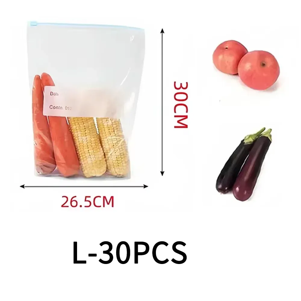 45 sacs de conservation alimentaire réutilisables et étanches à fermeture zippée 9