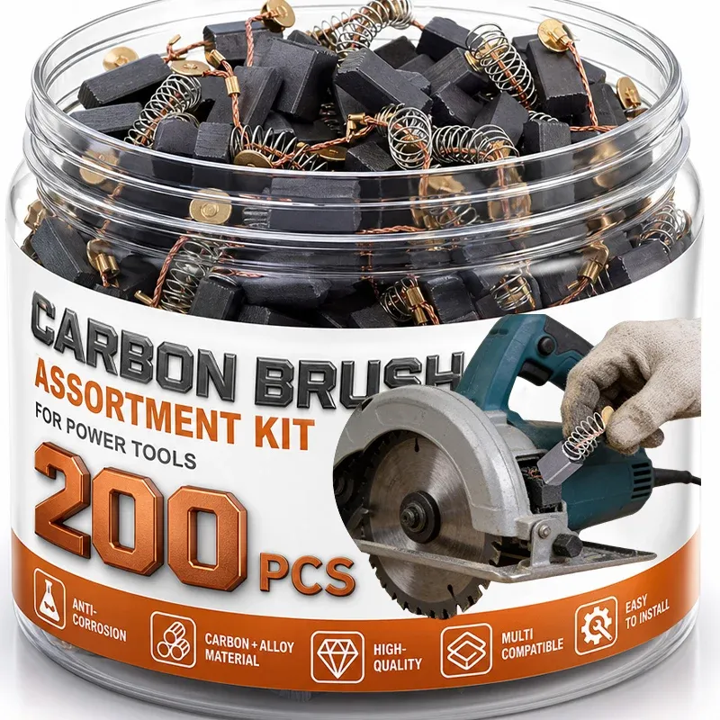 Kit de balais de charbon de rechange pour moteurs électriques : tronçonneuse, scie de découpe, marteau, meuleuse d'angle - Image 1