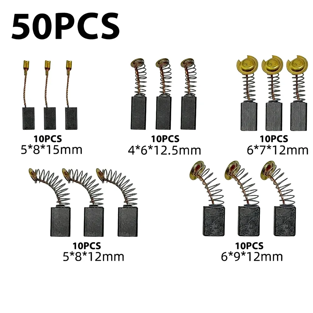 Kit de balais de charbon de rechange pour moteurs électriques : tronçonneuse, scie de découpe, marteau, meuleuse d'angle 7