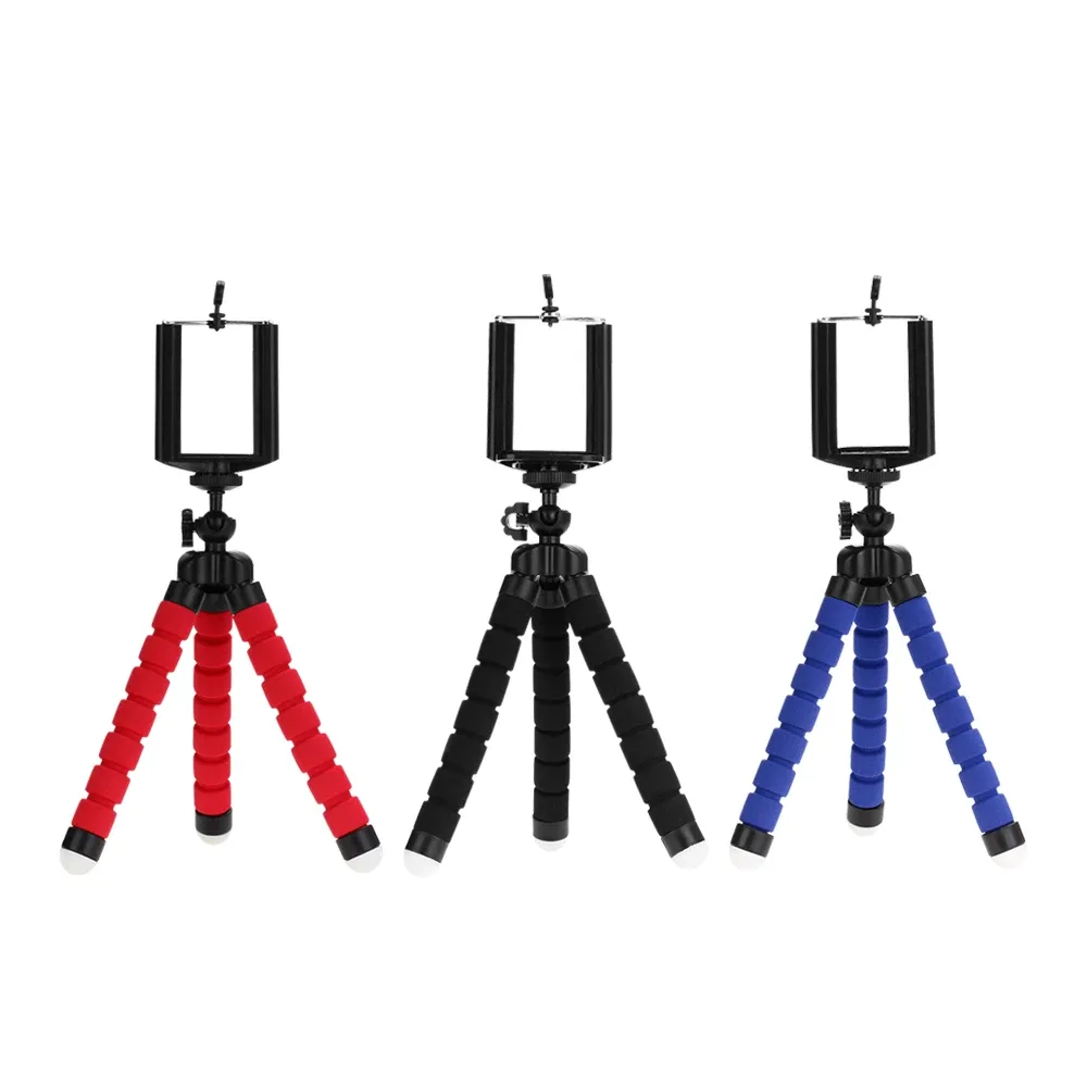 Mini trépied poulpe flexible pour smartphone et caméra, avec pince de fixation 2
