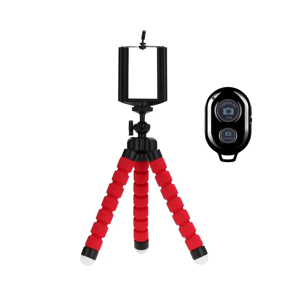 Mini trépied poulpe flexible pour smartphone et caméra, avec pince de fixation 10