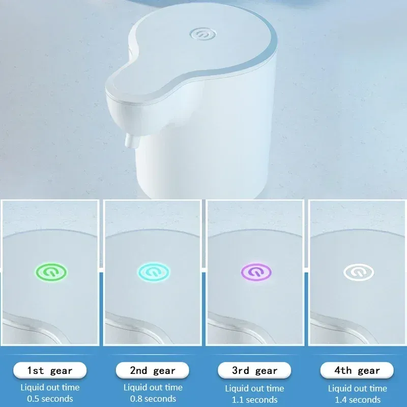 Distributeur automatique de savon mousse sans contact, capteur infrarouge, rechargeable via USB-C, pour cuisine, salle de bains et usage commercial 4